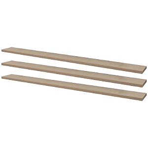 Kit 3 Prateleiras 100 x 20cm Carvalho Suporte Invisível