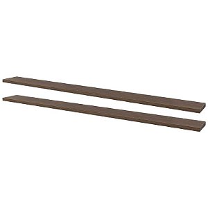 Kit 2 Prateleiras 100 x 20cm Nogal Suporte Invisível