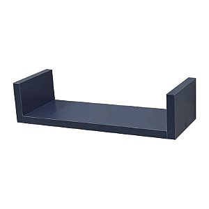 Prateleira U 100 x 20cm azul Suporte Invisível