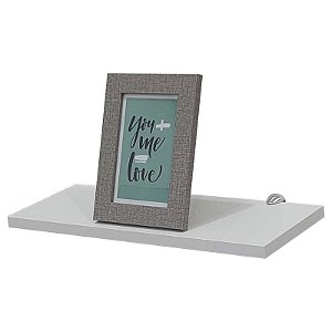 Prateleira 60 x 15cm Branca Com Suporte Tucano