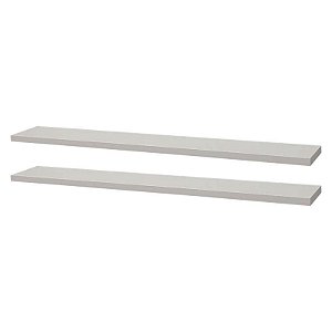 Kit 2 Prateleiras 60 x 20cm Branca Suporte Invisível