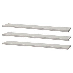 Kit 3 Prateleiras 60 x 20cm Branca Suporte Invisível