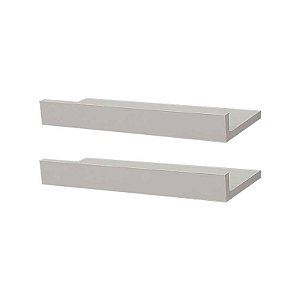 Kit 2 Prateleiras Porta Quadros 50 x 15cm Branca Suporte Invisível