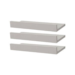 Kit 3 Prateleiras Porta Quadros 50 x 15cm Branca Suporte Invisível
