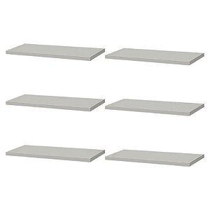Kit 6 Prateleiras 50 x 15cm Branca Suporte Invisível