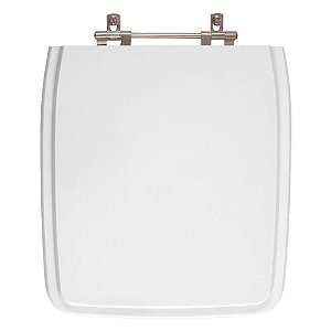 Assento Sanitário Poliester Salvia Cinza Claro para vaso Mari
