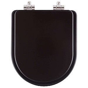 Assento Sanitário Poliester Soft Close Link Marrom Fosco para vaso Deca