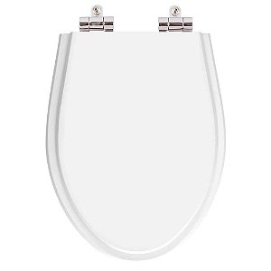 Assento Sanitário Poliester Soft Close Victoria Branco para vaso American Standard