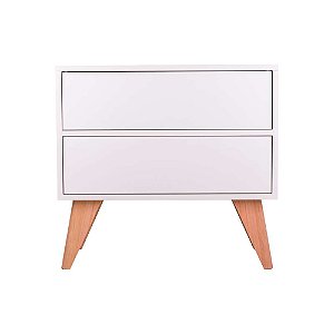 Mesa de Cabeceira Bréscia Branco  60 x 40cm