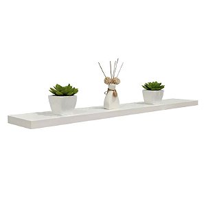 Prateleira 100 x 15cm Branco Espessura 25mm Suporte Invisível