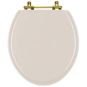 Tampa De Vaso Poliéster Oval Rosa Shell Com Ferragem Dourada