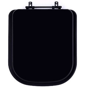 Tampa De Vaso Poliester Piano Preto Fosco Ferragem Preta