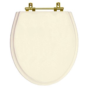 Tampa De Vaso Windsor Creme P Louça Deca Com Ferragem Dourada