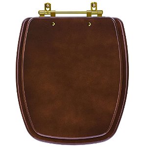 Tampa De Vaso Stylus Marrom Para Louça Celite Ferragem Dourada