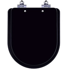 Assento Sanitário Laqueado Soft Close Nexo Onix (Preto Fosco) para vaso Roca