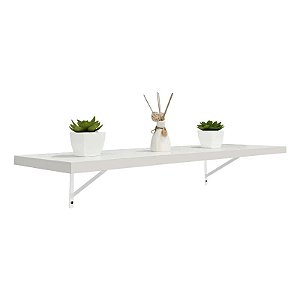 Prateleira 60 x 25cm Branco Espessura 25mm Mão Francesa