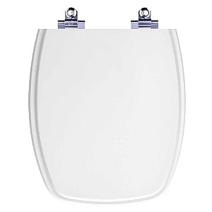 Tampa de Vaso Laqueado com Amortecedor Viseu Branco para vaso Luzarte 6lpf