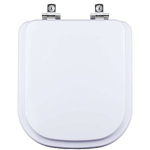 Tampa de Vaso Laqueado com Amortecedor Debba Square Branco para vaso Roca 6lpf