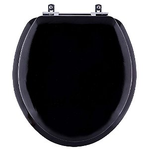 Assento Sanitário Almodadado Macio Flamingo Preto para vaso Incepa