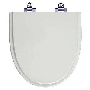 Assento Sanitário Laqueado Com Amortecedor Studio Cinza Platina para vaso Incepa