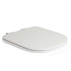 Assento Poliester Soft Close Antimicrobiano Polo Branco para vaso Deca