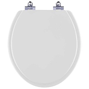 Assento Sanitário Laqueado Soft Close Azalea Cinza Prata (Cinza Claro) para vaso Celite
