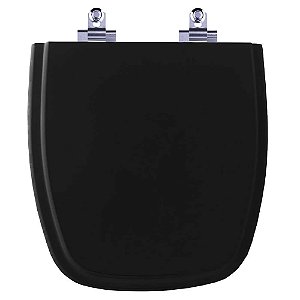 Assento Sanitário Laqueado Soft Close Fit Preto para vaso Celite