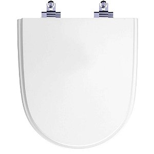 Assento Sanitário Laqueado Soft Close Mondiale Branco para vaso Celite