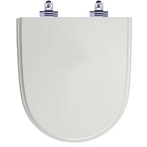 Assento Sanitário Laqueado Soft Close Mondiale Cinza Prata (Cinza Claro) para vaso Celite