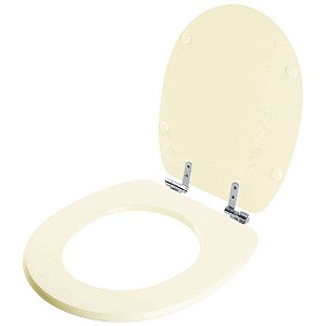 Tampa de Vaso Sanitário com Amortecedor Aries Bege Claro para bacia Eternit