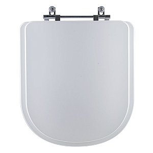 Tampa Vaso Sanitário Madeira Laqueada Life Branco para bacia Celite