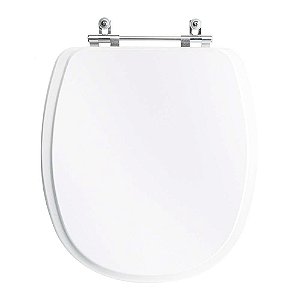 Tampa Vaso Sanitário Madeira Laqueada Loren one Branco para bacia Lorenzetti