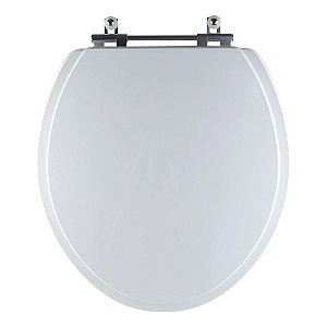 Tampa Vaso Sanitário Madeira Laqueada Loren way Branco para bacia Lorenzetti