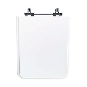 Tampa Vaso Sanitário Madeira Laqueada Square Branco para bacia Incepa