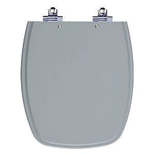 Assento Sanitário Laqueado Soft Close Stylus Cinza Perola para vaso Celite