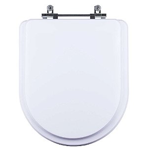 Tampa Vaso Sanitário Madeira Laqueada Carrara Branco para bacia Deca