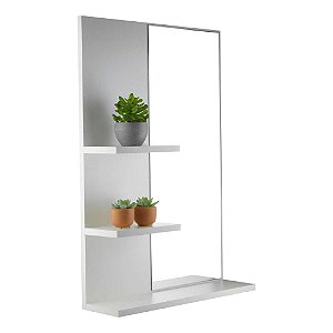 Armário para Banheiro com Espelho Liege B Branco 68cm