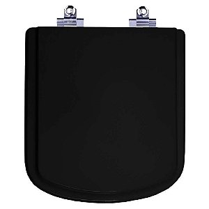Assento Sanitário Laqueado Soft Close Bali Preto para vaso Incepa 6lpf