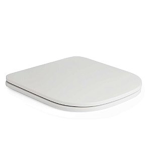 Assento Sanitário Poliéster Antibacteriano Piano Branco para vaso Deca com Ferragem Dourada