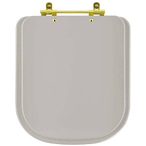 Assento Sanitário Axis Barbante para vaso Deca com Ferragem Dourada