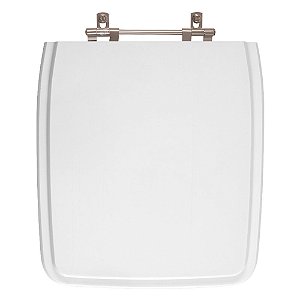 Assento Sanitario Vila Rica (quadrado) Cinza Claro para vaso Icasa