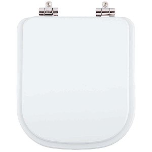 Assento Sanitário Poliéster Soft Close Living Branco para vaso Deca