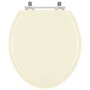 Assento Sanitario Poliester Convencional Oval Universal Bege Claro