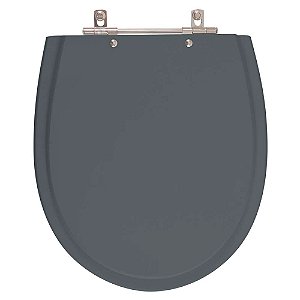 Assento Sanitario Poliester Polo Cinza Plus (Cinza Escuro) para vaso Hervy