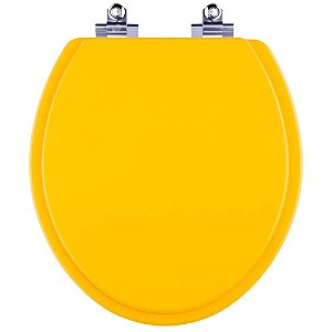 Tampa de Vaso Sanitário com Amortecedor Convencional Oval Amarelo