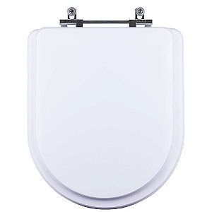 Tampa Vaso Sanitário Poliester Acrilico Valentina Branco para bacia Hervy