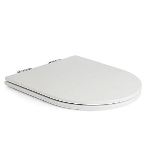 Assento Poliester Soft Close Antimicrobiano Carrara Branco para vaso Deca