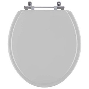 Tampa de Vaso Sanitario Poliester Iris Cinza Claro para bacia Mari