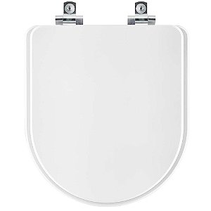 Assento Sanitário com Amortecedor Coimbra Branco para vaso Luzarte