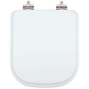 Assento Sanitário Poliéster Soft Close Debba Square Branco para vaso Roca